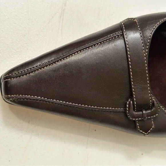 COLE HAAN vintage brown leather backless shoe in excellent condition - Picture 2 of 4